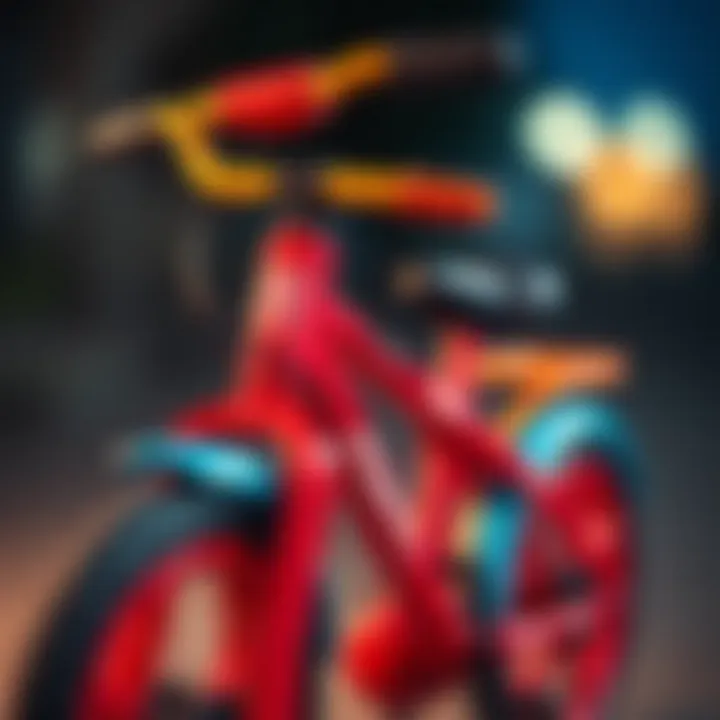 Vibrant Design of the Pilsan Atom Bicycle Close-up of the Pilsan Atom Bicycle showcasing its vibrant colors and design