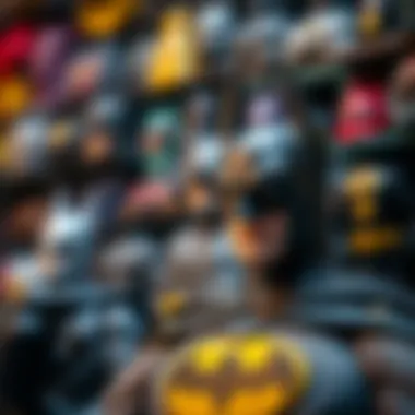 An artistic representation of the psychological impact of collecting Batman merchandise.