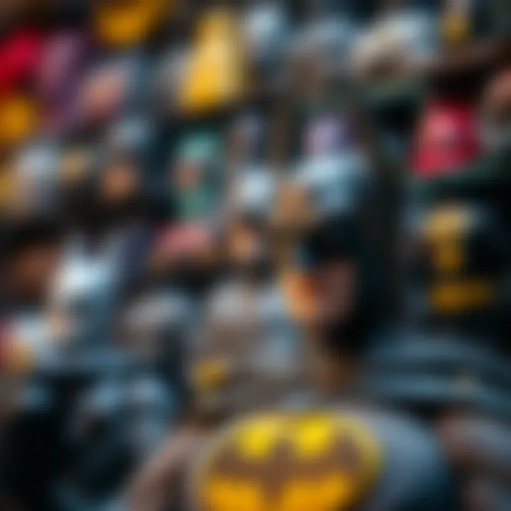 An artistic representation of the psychological impact of collecting Batman merchandise.