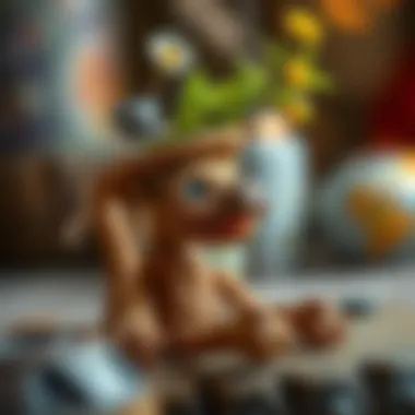 Natural materials for puppet designs