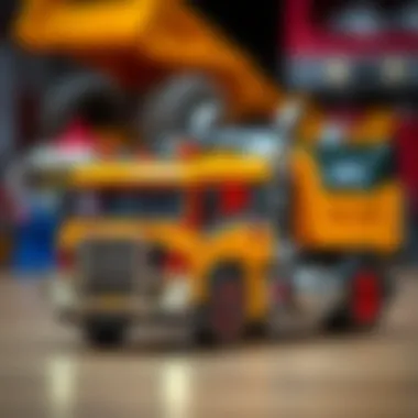Attention to Detail in Toy Truck Craftsmanship A close-up view of a high-quality toy truck highlighting craftsmanship