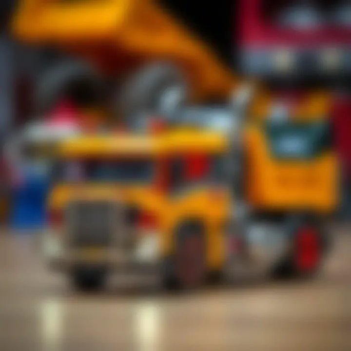 Attention to Detail in Toy Truck Craftsmanship A close-up view of a high-quality toy truck highlighting craftsmanship