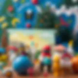 Abstract representation of various painting styles