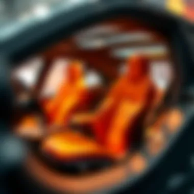 Intricate Safety Features of Electric Cars A close-up of the intricate safety features of a three-seater electric car.