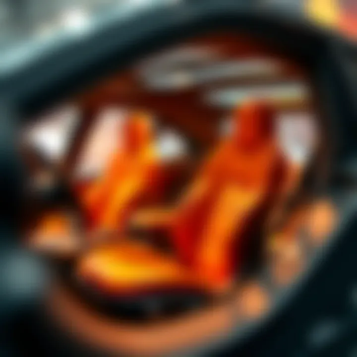 Intricate Safety Features of Electric Cars A close-up of the intricate safety features of a three-seater electric car.