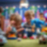 Children engaging with interactive sonic toys