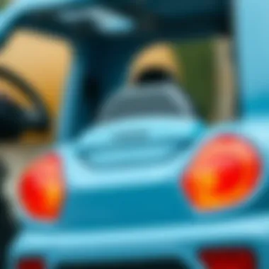 Safety Features of Toros Electric Car Close-up of the safety features of a Toros electric car, emphasizing child safety.