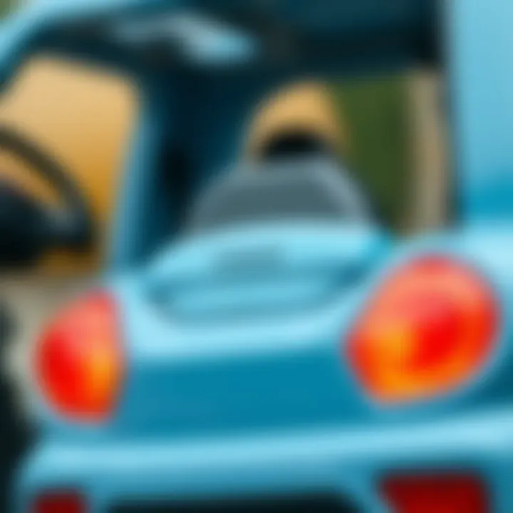 Safety Features of Toros Electric Car Close-up of the safety features of a Toros electric car, emphasizing child safety.