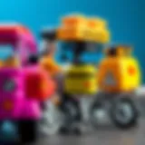 A vibrant collection of transporter accessories showcasing functionality and design.