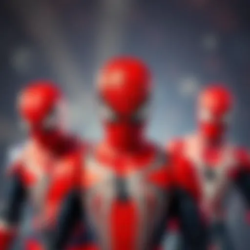 Three Generations of Spiderman A collage of the three generations of Spiderman showcasing their unique styles and attributes.