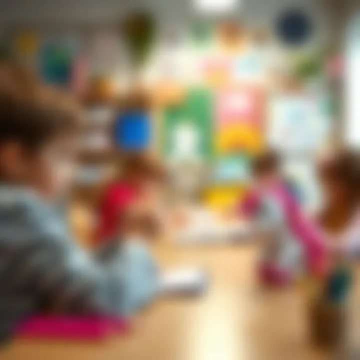 Children using unicorn pencil cases in a creative classroom setting