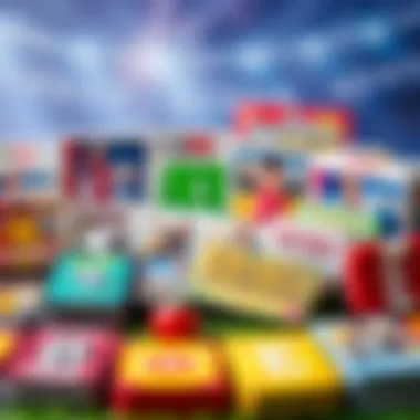 Diverse Selection of Football Game Cards A variety of football-themed game cards displayed