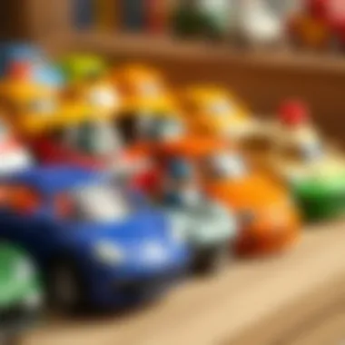 Colorful assortment of car pencil cases showcasing different styles