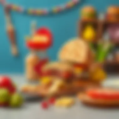 Trends in Food Play Trends in modern food games represented through vibrant visuals